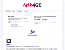 Tablet Screenshot of mixagesoftware.com